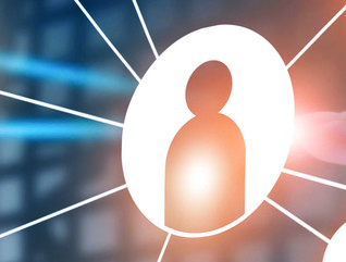 person pointing at icon